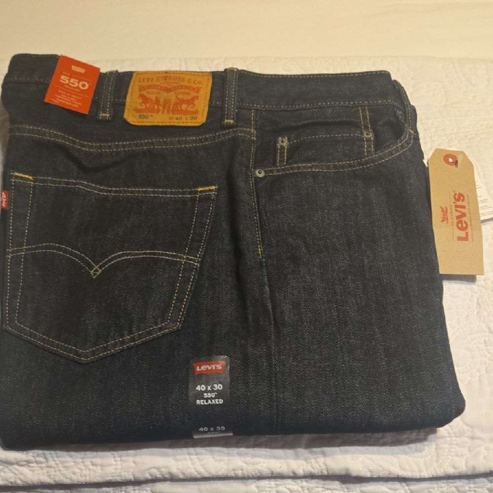 Levi's Men's Dark Blue Relaxed Jeans  Size 40 X 30
